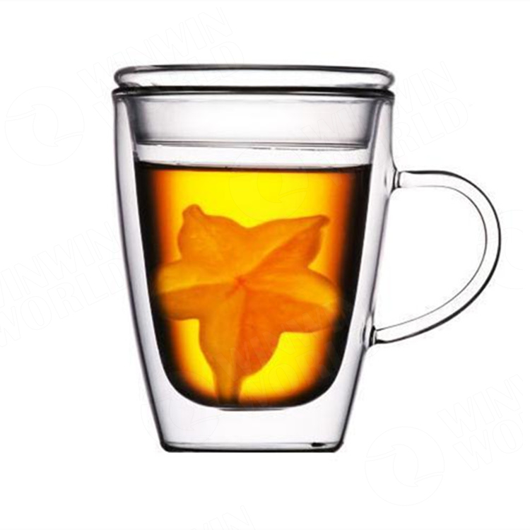 Custom Logo Branded Tea Cups Fancy Beer Glass Reusable Cup for Sale with Lid