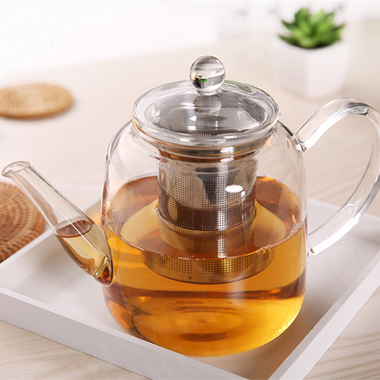 400ml Glass Tea Pot And Tea Cups Set with Filter