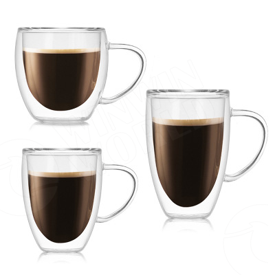 Double Glass Beer White Coffee Cappuccino Hot Glass Cups Mugs For Sale