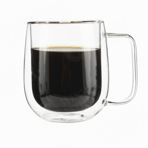 Wholesale 300ml Double Wall Coffee Cup Handle Drinking Cups