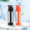 500ml Wholsale Blown Glass Drinking Glasses Water Bottle with Silicone Sleeve