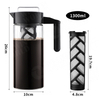 Cold Brew Coffee Maker 1.3ml - 32oz - I Durable BPA-Free Tritan pitcher with an airtight lid & non-slip silicone handle I Perfect For Homemade Cold Brew and Iced Coffee