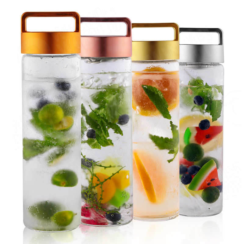 Hot New Products Leakproof BPA Free Loose Leaf Tea & Fruit Infuser Double Insulated Glass Tea Bottle with Tea Strainer