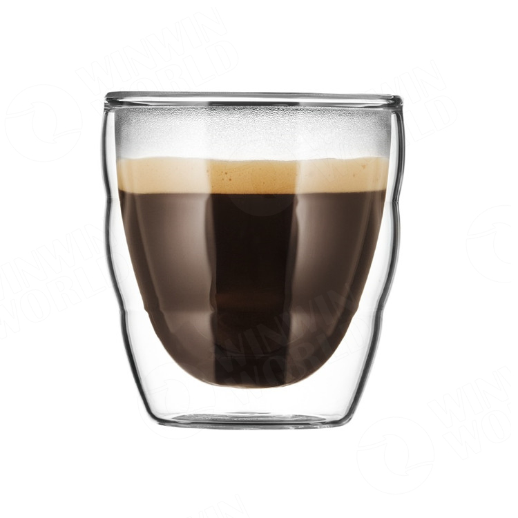 Reusable Double Wall Glass Coffee Cups Travel Drinking Cup