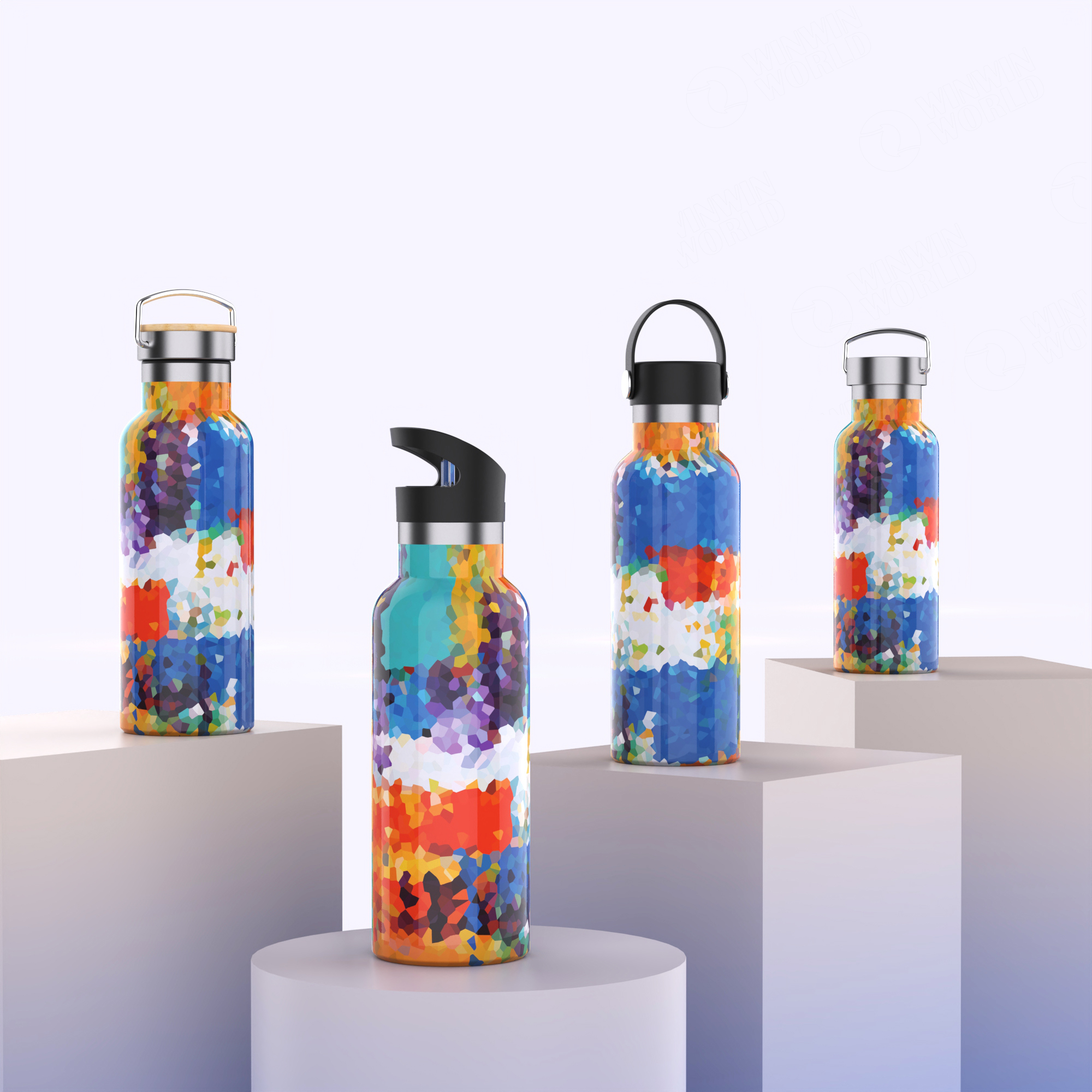 April New Lanuched Pattern Vacuum Flasks &Thermoses Big Capacity Full Bottle Customize Available For Option
