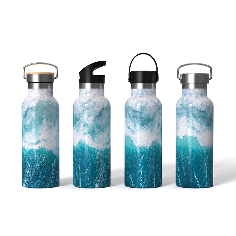 Coffee Mug Vacuum Insulated Stainless Steel Tumbler Cup Wooden with Lid And Handle Gifts for Men & Women