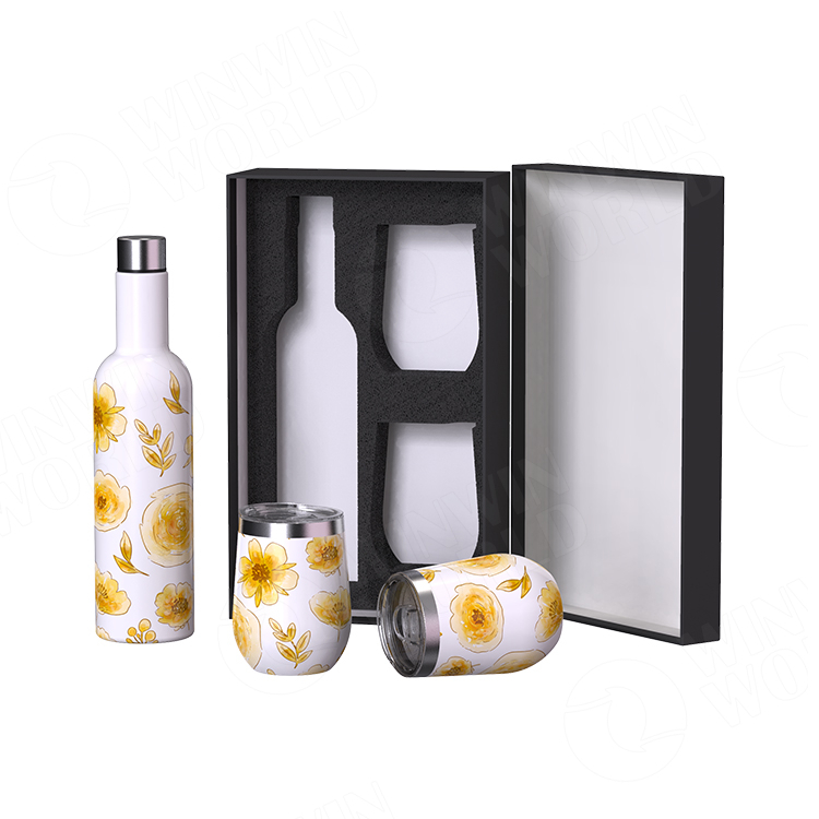 Fashionable Customized Stainless Steel Insulated Wine Coffee Tumbler Set in Bulk