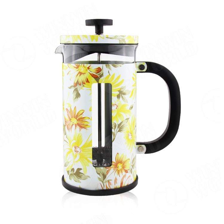 Private Label Best Glass Iced French Press Coffee Plunger Cup
