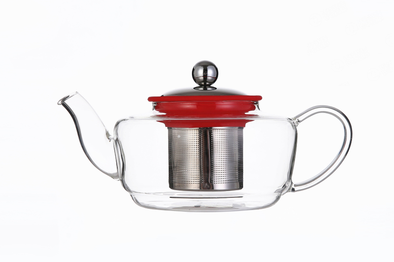 Glass Tea Pot with Strainer Milk Tea Taro Balls Cooked Pot