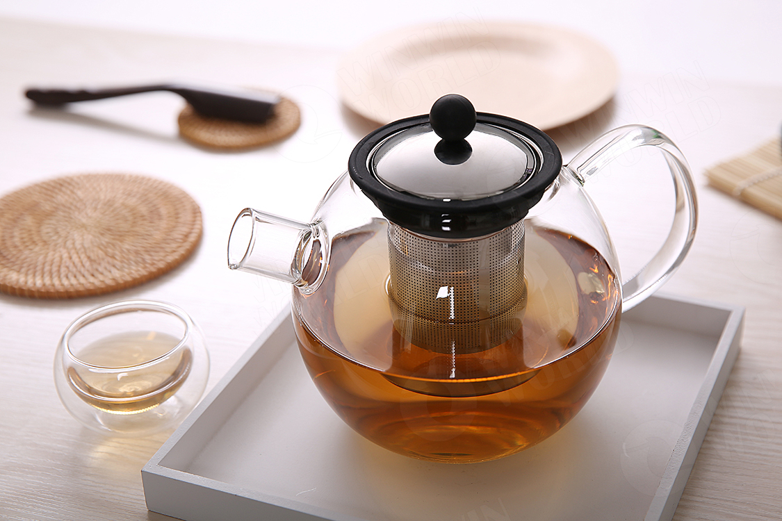 Heat Resistance Glass Tea Pot And Cup for One High Quality