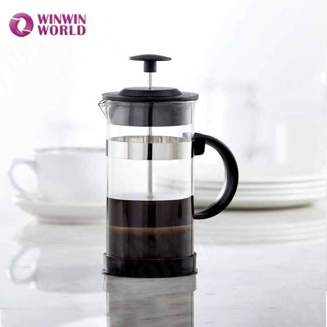 high quality best travel red french press plastic coffee plunger 