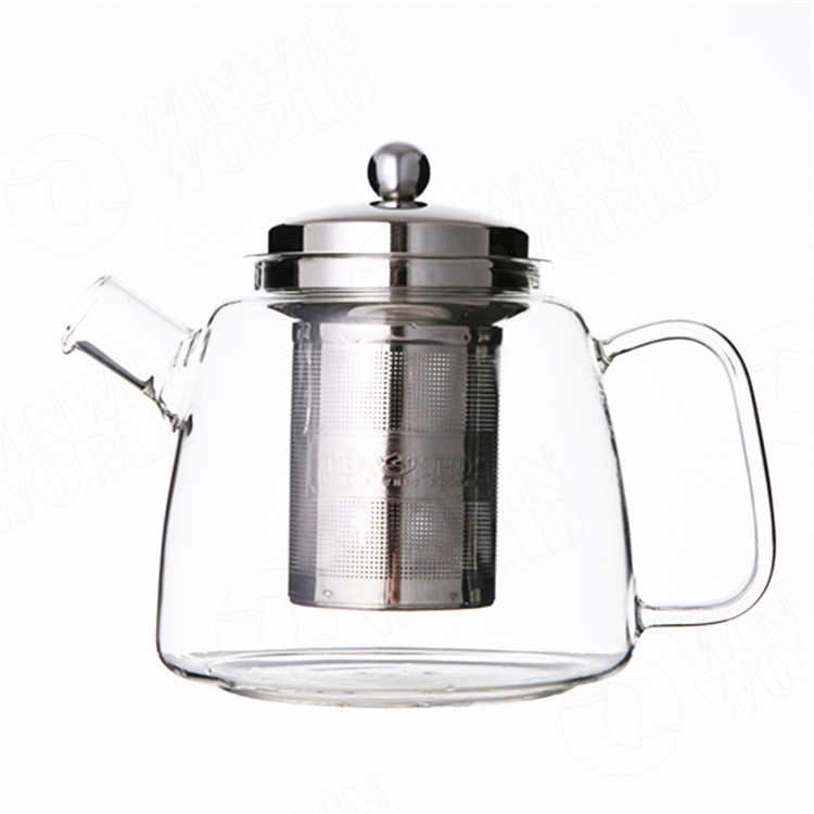 1000ml Heat Resistant Pyrex Borosilicate Water Cooking Teapot Kettle Glass Tea Pot Water Pitcher with Filter