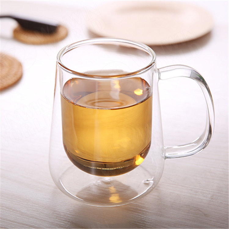 High Quality Double Walled Wine Glasses Custom Printed Beer Glasses Kids Coffee Cup