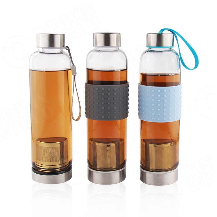 Designer Glassware Water Bottle with Filter Customized Glassware