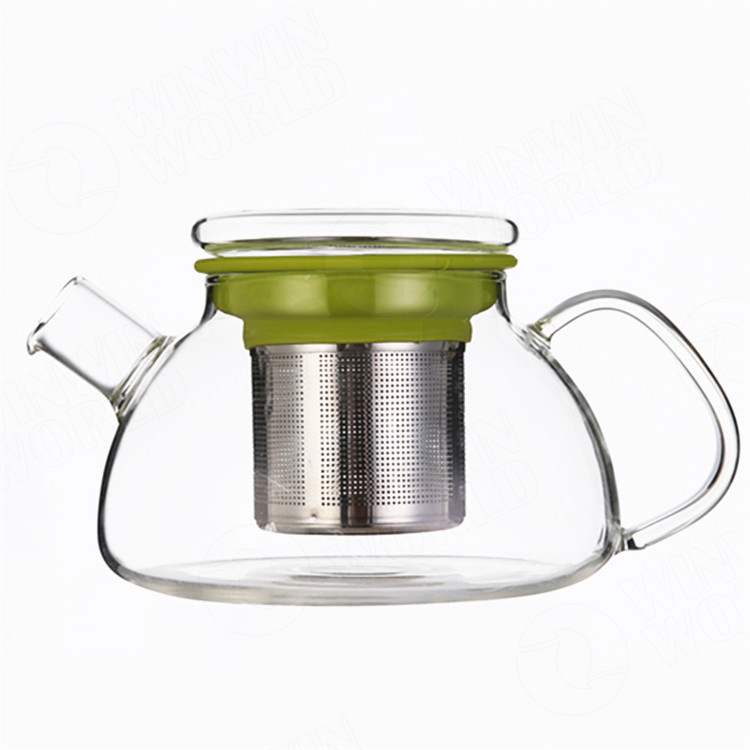 Hot Selling Tea Pot Glass Borosilicate with Silicone Sleeve