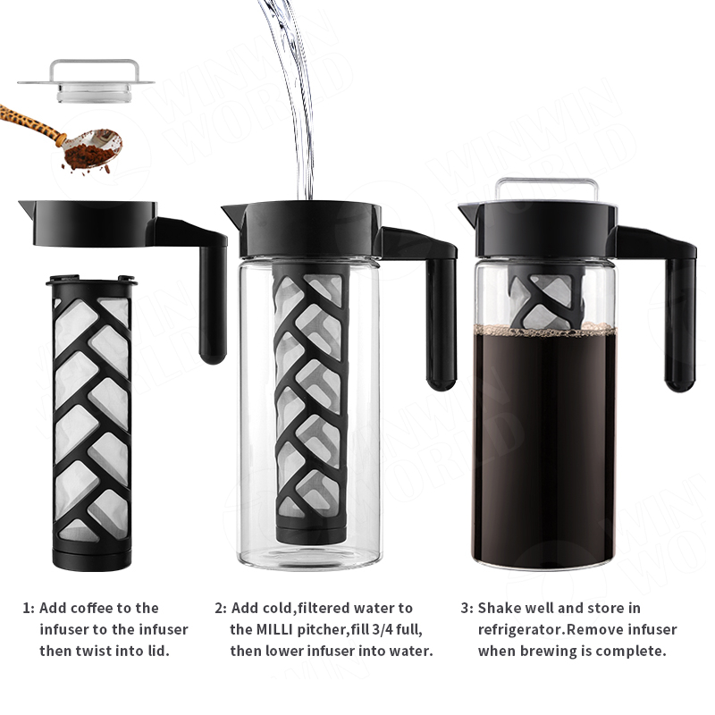 Espresso coffee machibe with stainless steel filter cold brew drip coffee maker