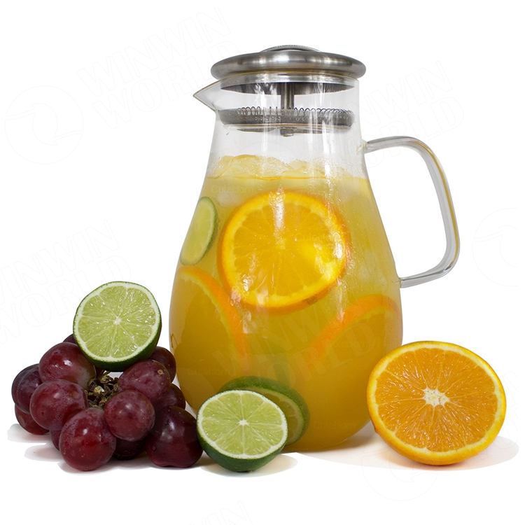 1700ml Food Storage Clear Glass Jar with Lid